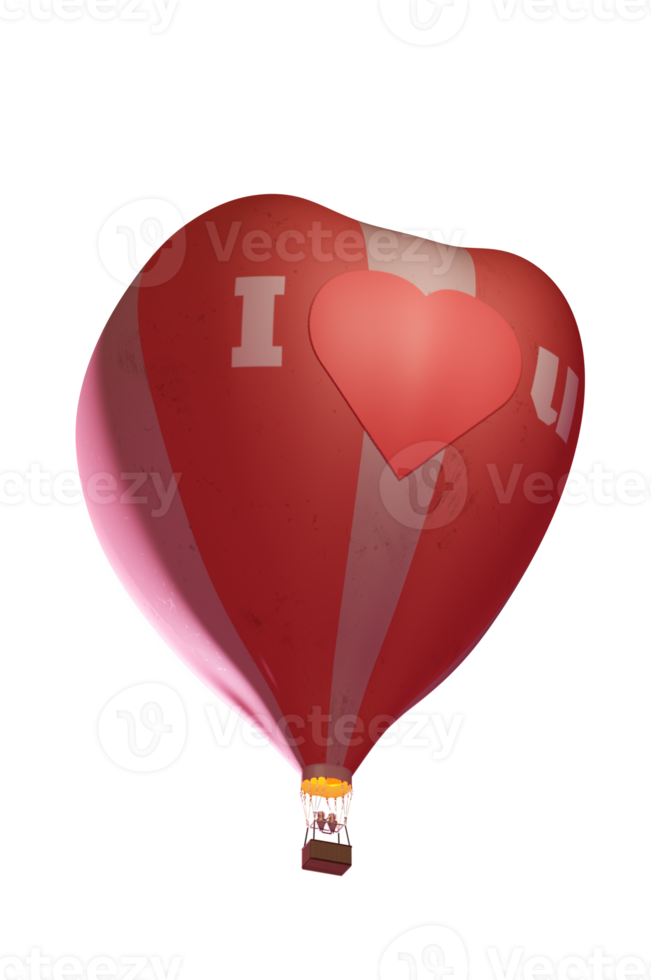 Pink red balloon with stripes.  space for text png