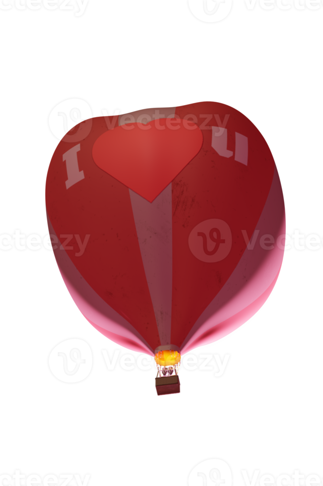 rosa röd ballong med Ränder. Plats för text png