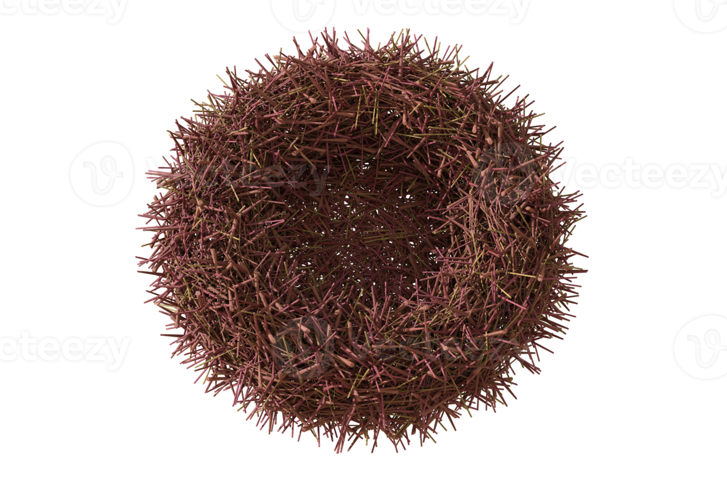 3d illustratie , hout nest Aan transparant achtergrond png