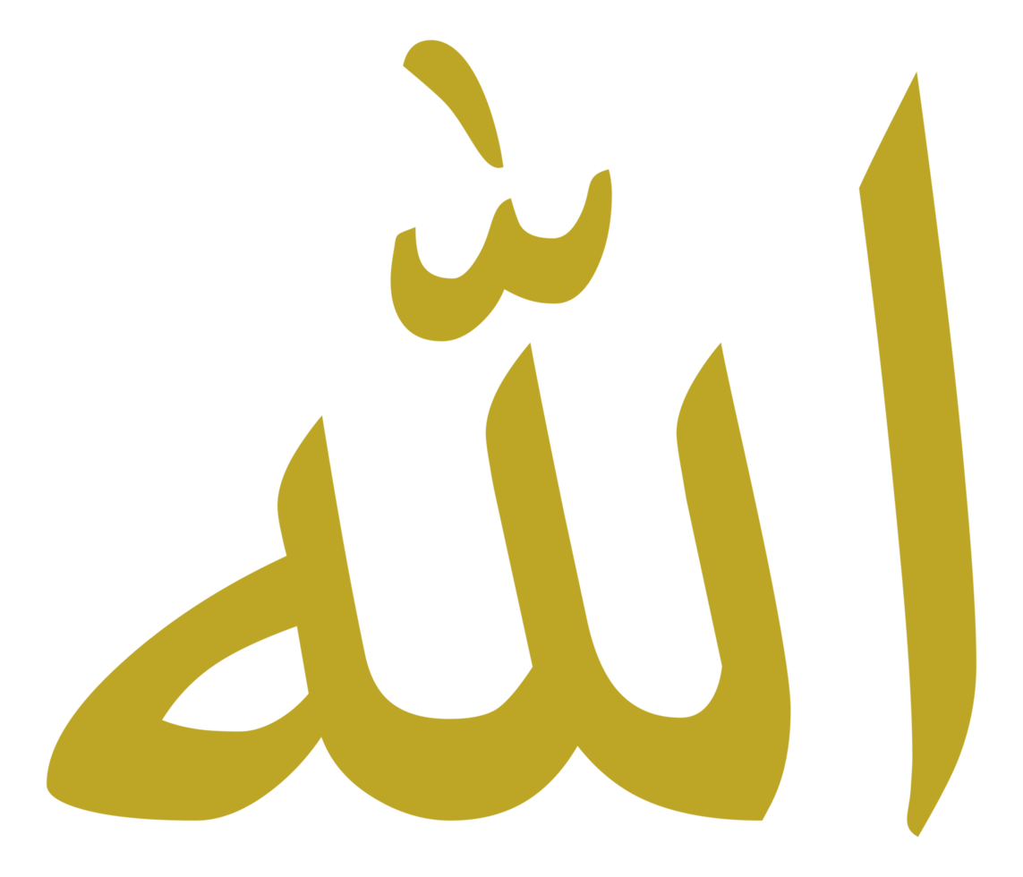 des noms de Allah, Dieu dans Islam ou musulman, arabe calligraphie conception pour l'écriture Dieu dans islamique texte. format png