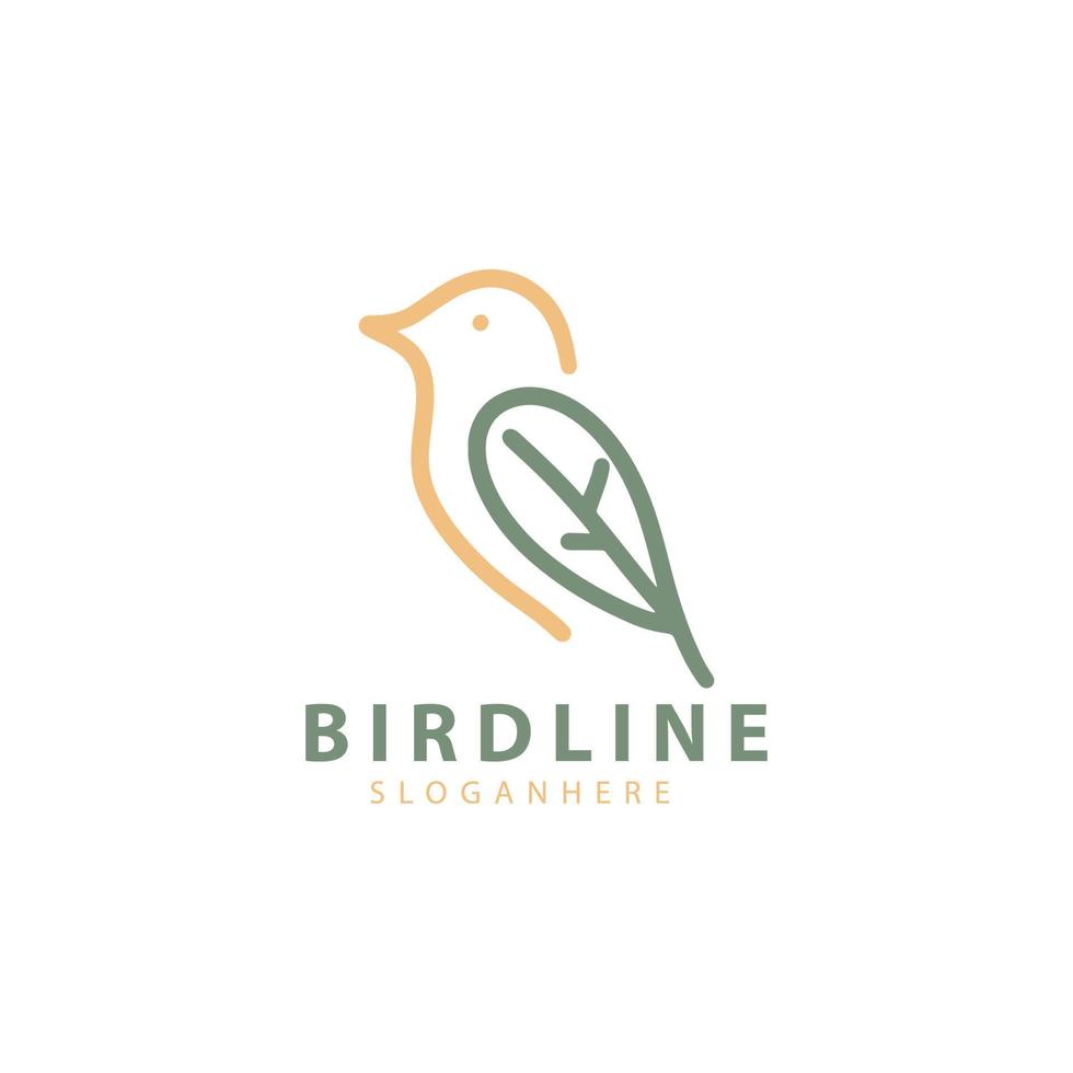 Bird line creative design logo template inspiration vector
