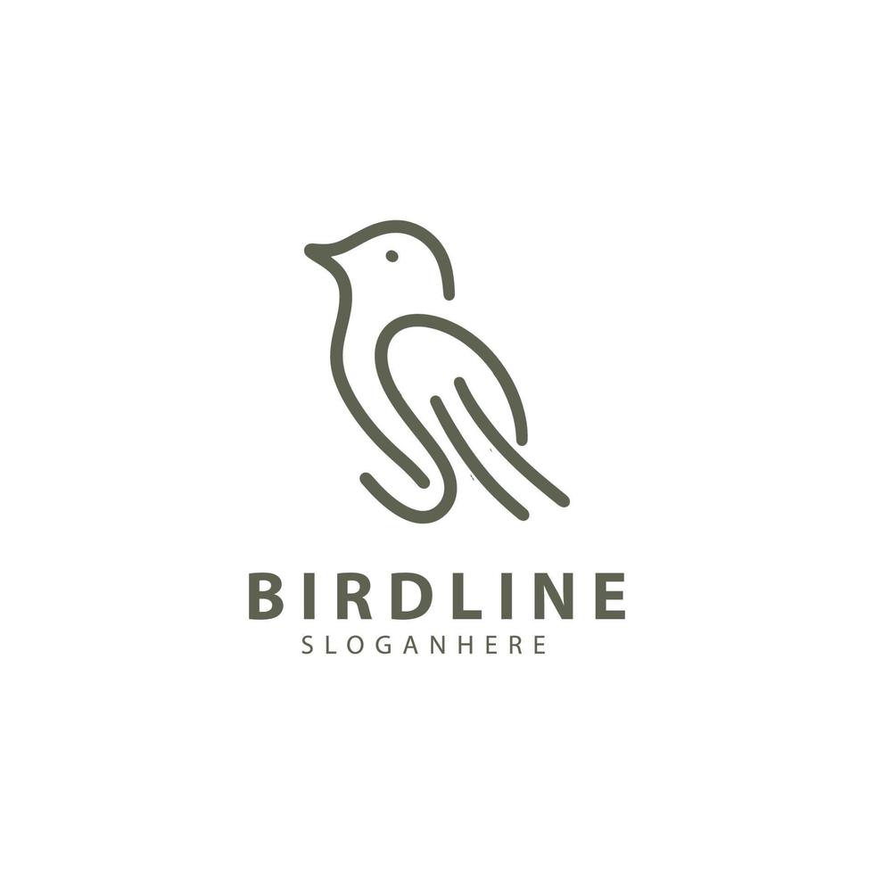 Bird line creative design logo template inspiration vector