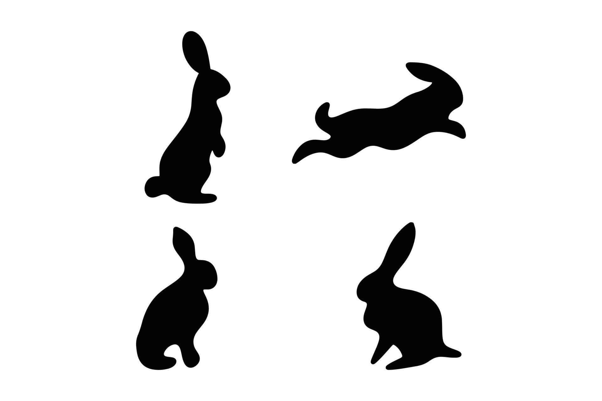 bunny rabbit silhouette 21079037 Vector Art at Vecteezy