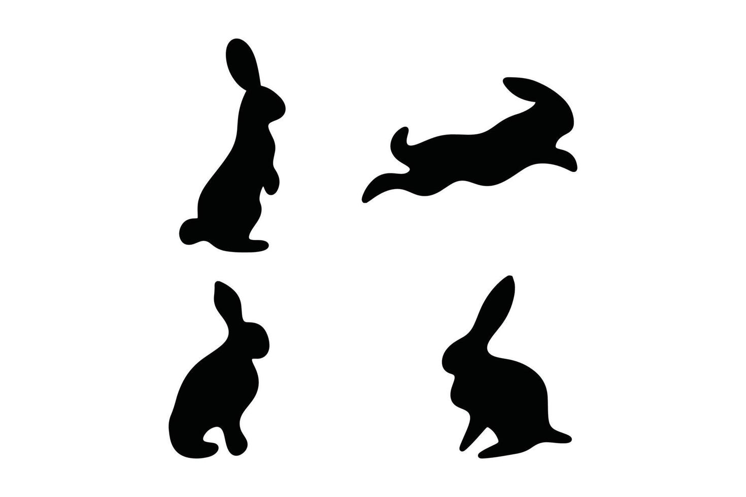 bunny rabbit silhouette vector