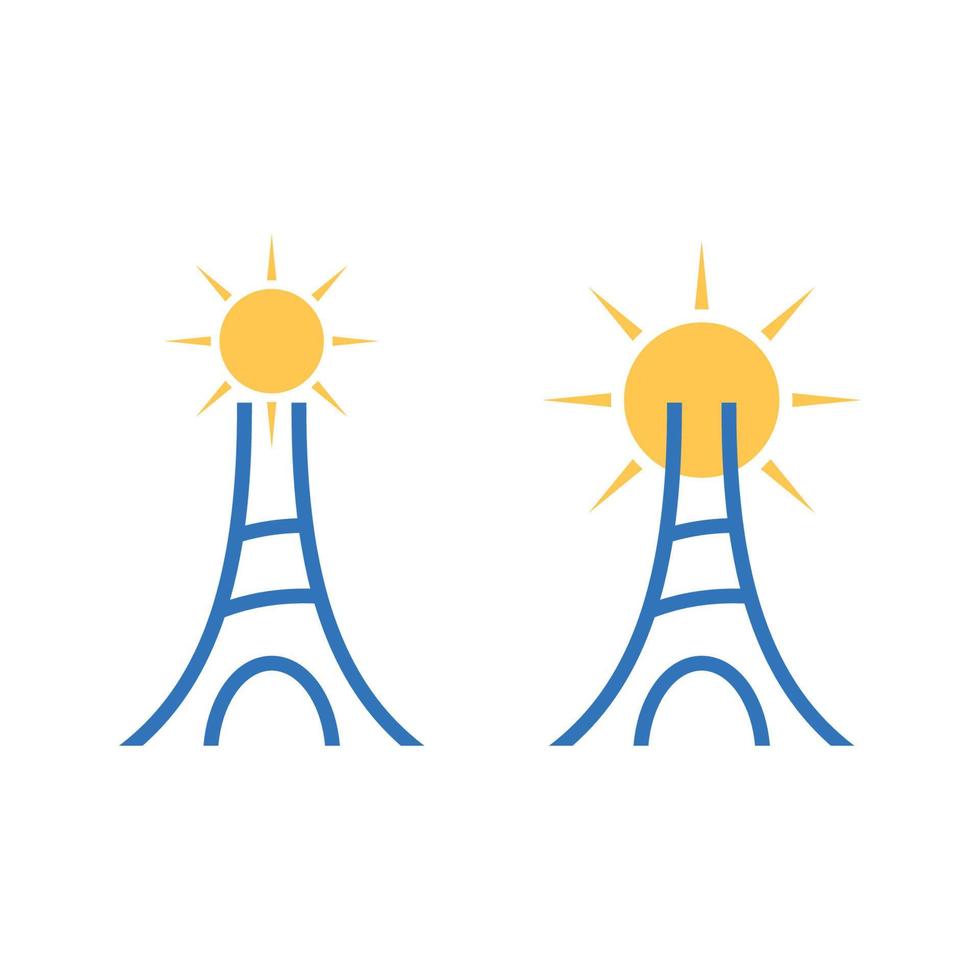 torre logo símbolo vector icono diseño ilustración modelo