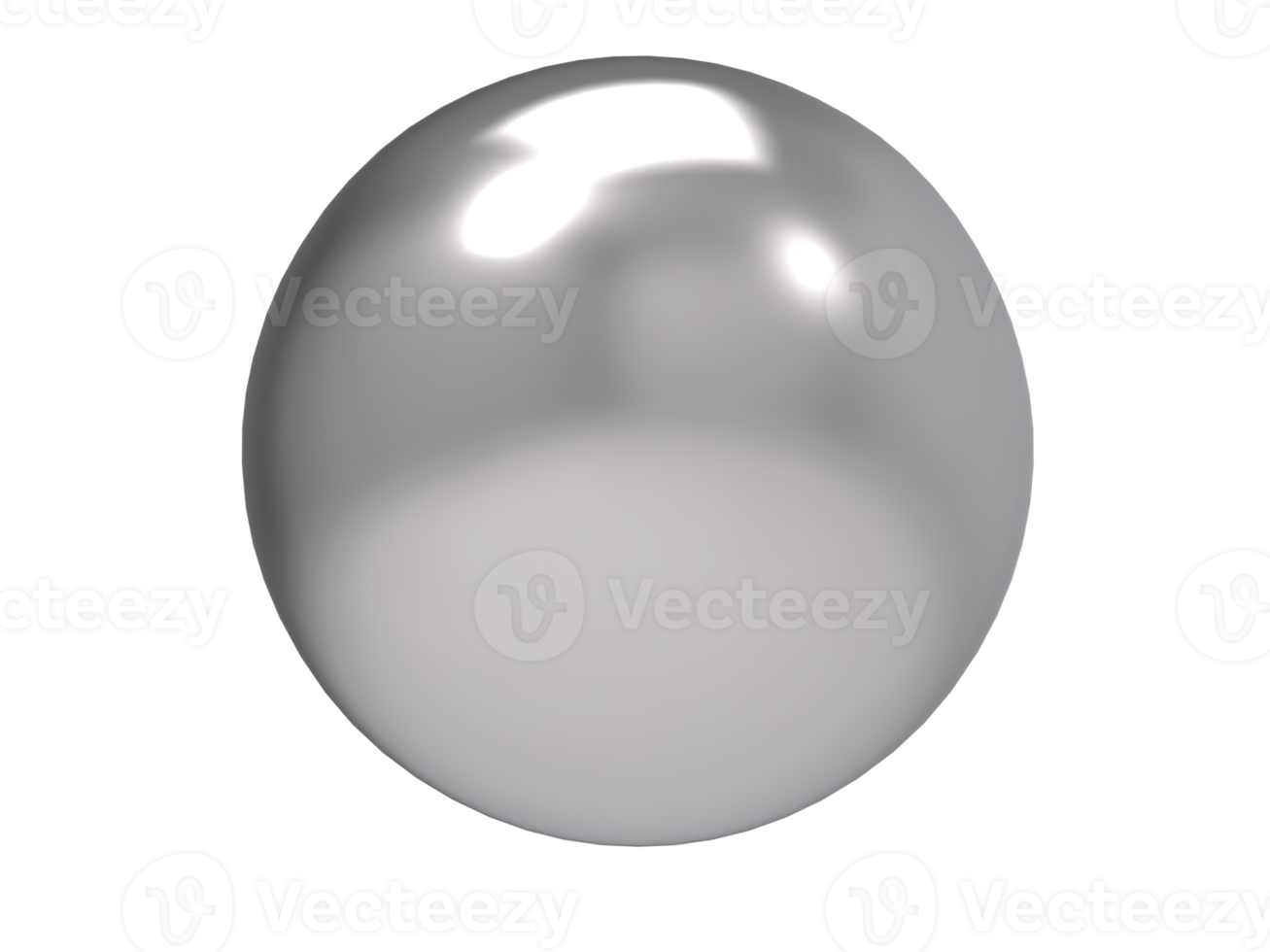 Realistic Silver sphere. png