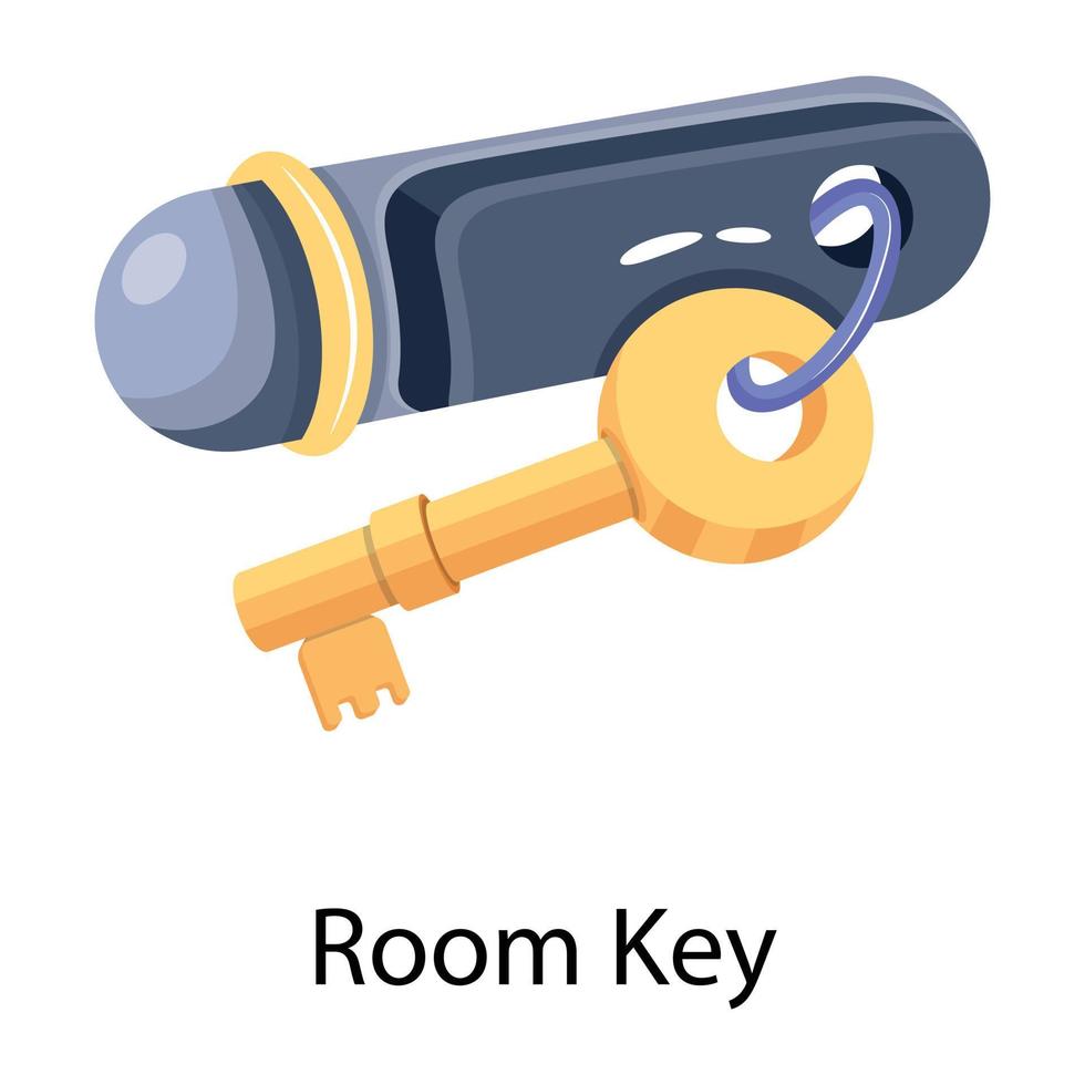 Trendy Room Key vector