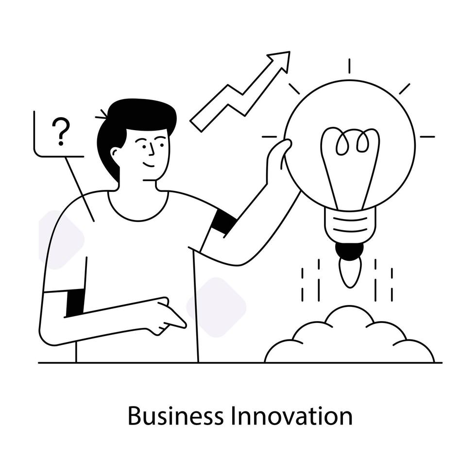 Trendy Business Innovation vector