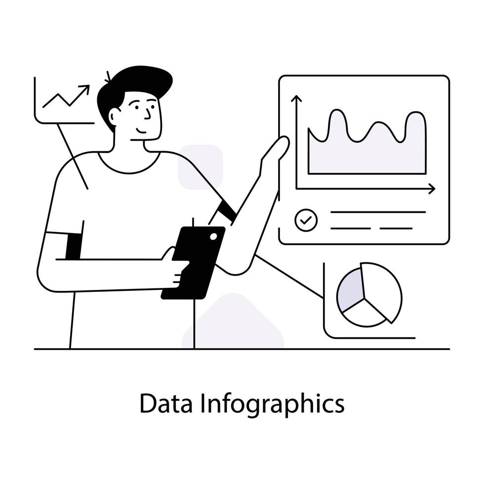 Trendy Data Infographics vector