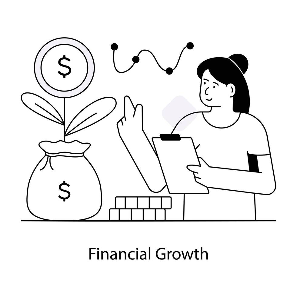 Trendy Financial Growth vector