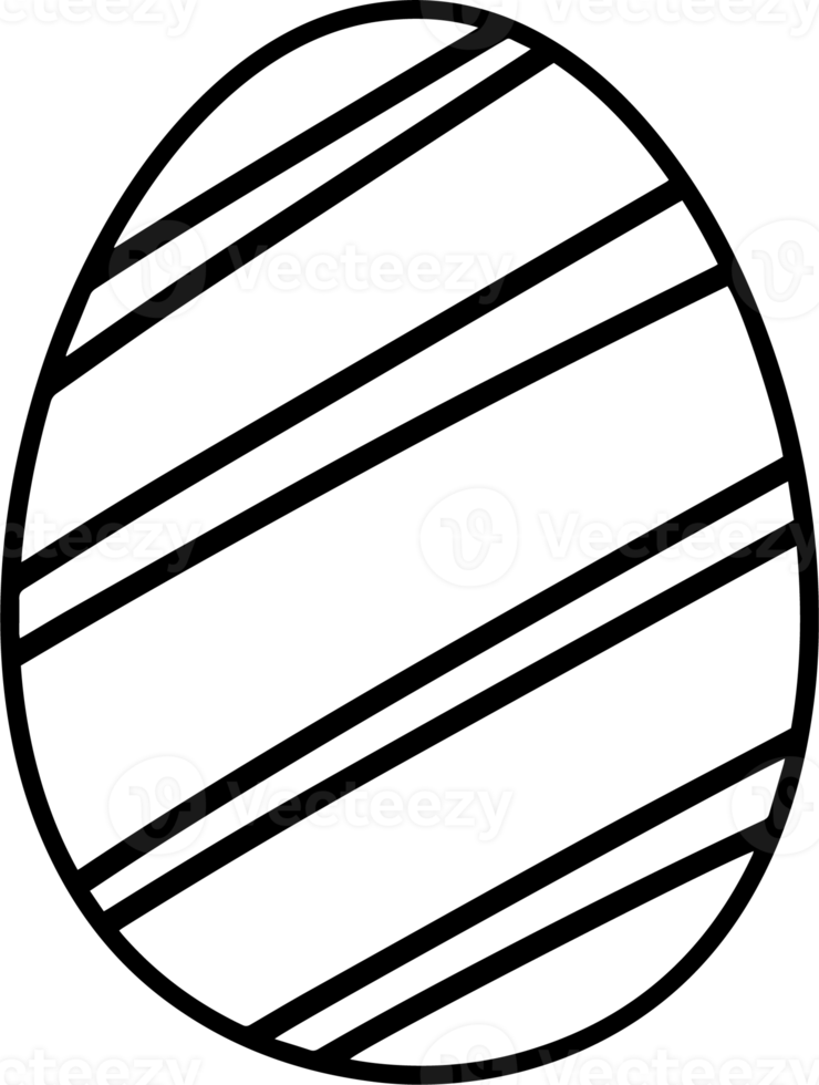 Páscoa ovo rabisco isolado desenhado à mão png