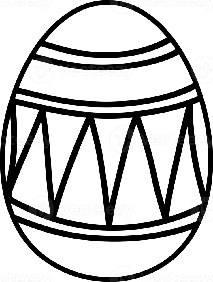 Páscoa ovo rabisco isolado desenhado à mão png