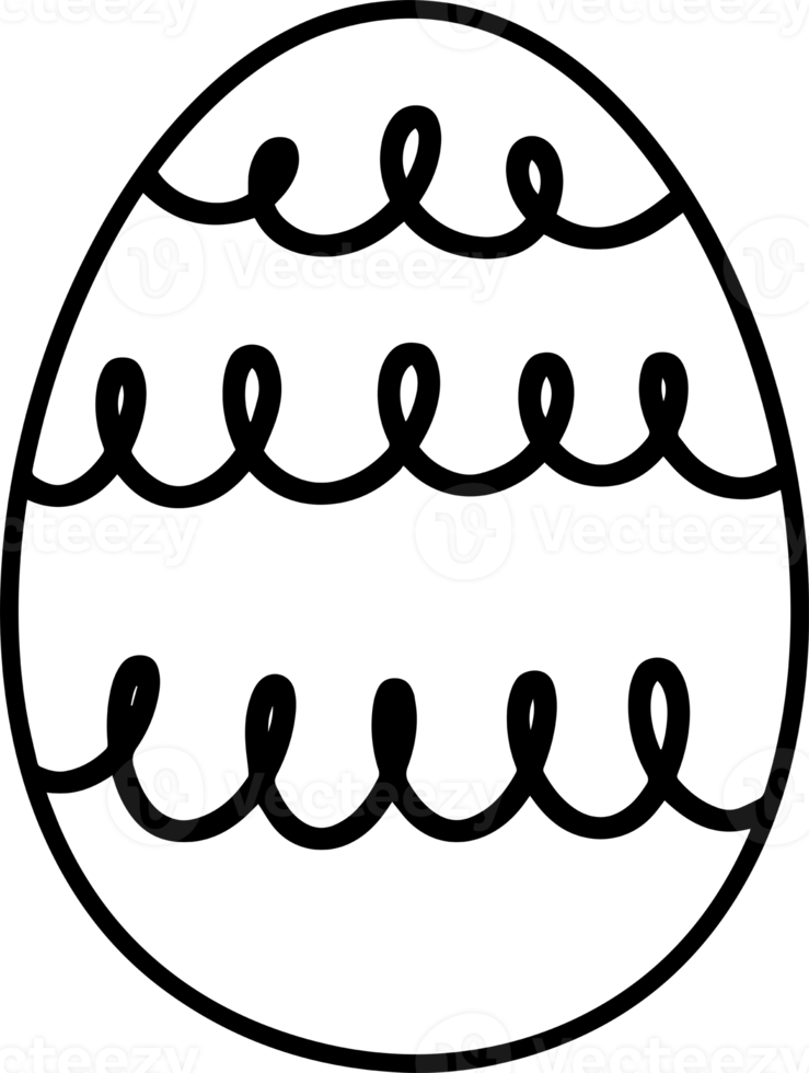 Páscoa ovo rabisco isolado desenhado à mão png