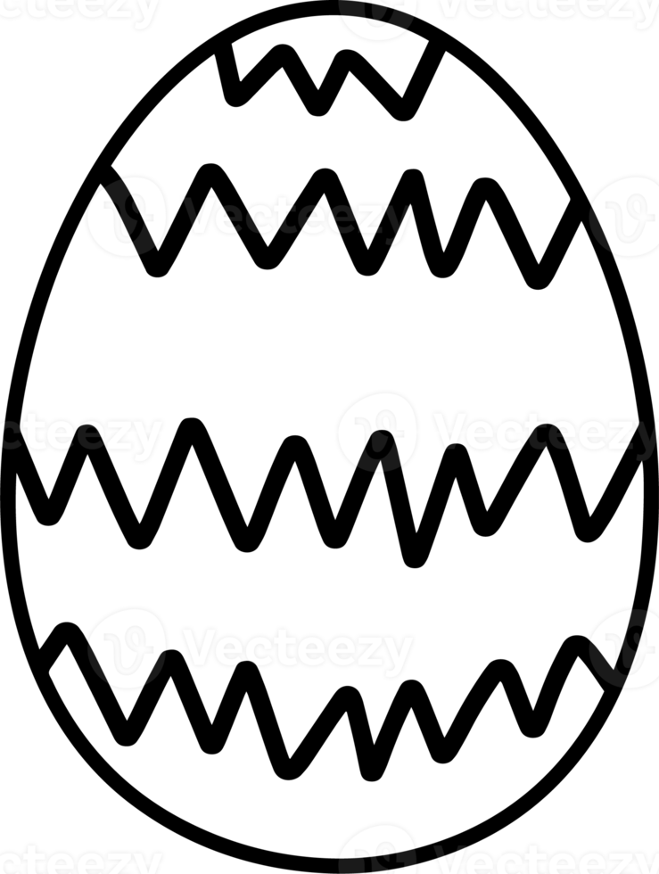 Páscoa ovo rabisco isolado desenhado à mão png