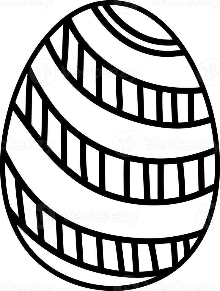 Páscoa ovo rabisco isolado desenhado à mão png