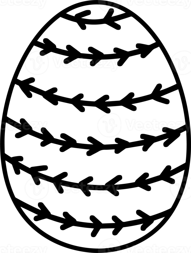 Páscoa ovo rabisco isolado desenhado à mão png