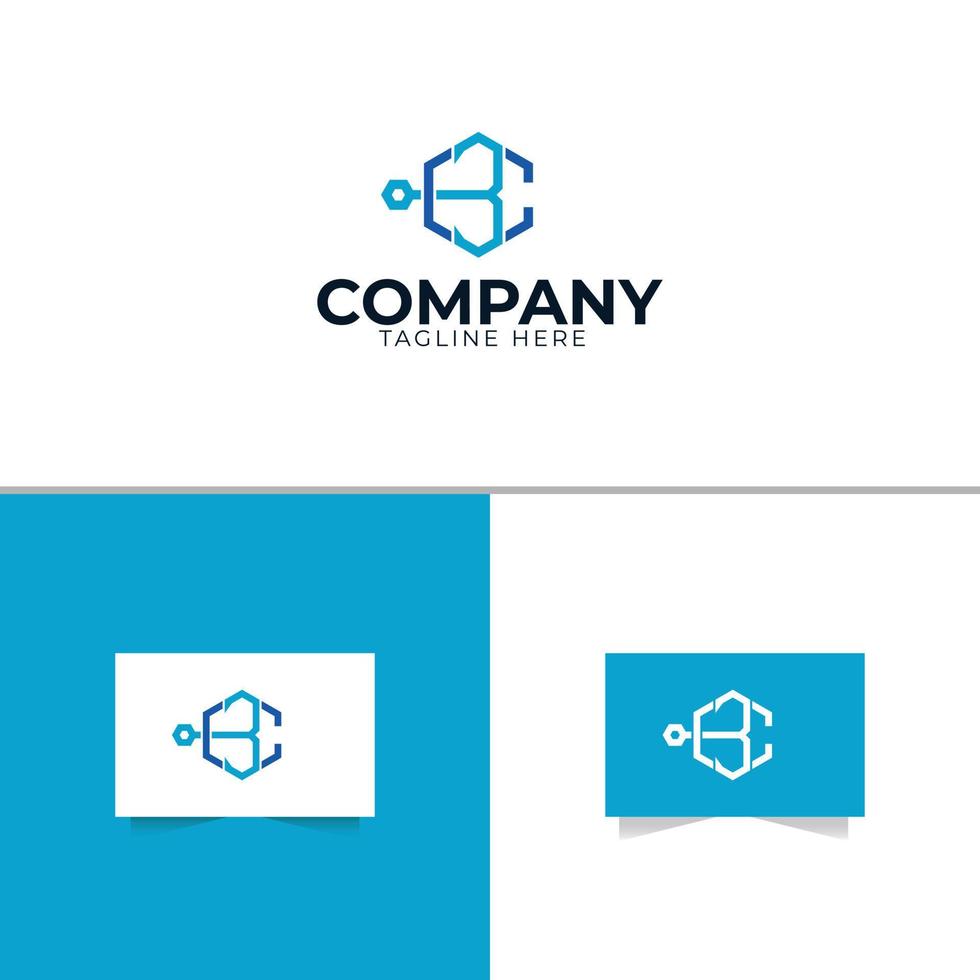 Letter C and B bait logo design vector template
