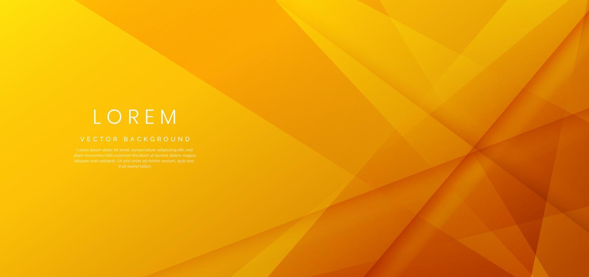 Abstract orange background with triangle shapes element overlapping. vector