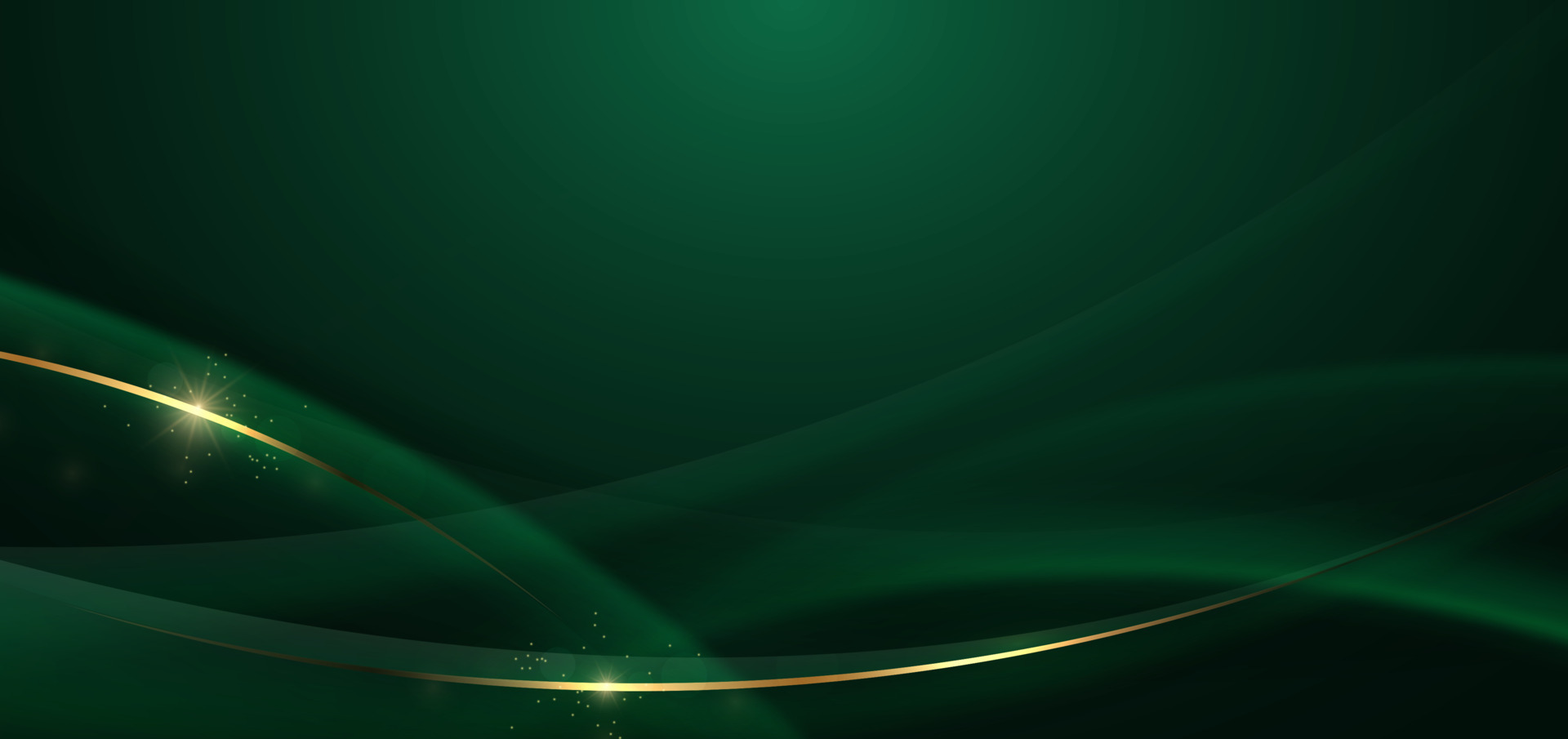 Abstract curved red shape on green background with lighting effect and