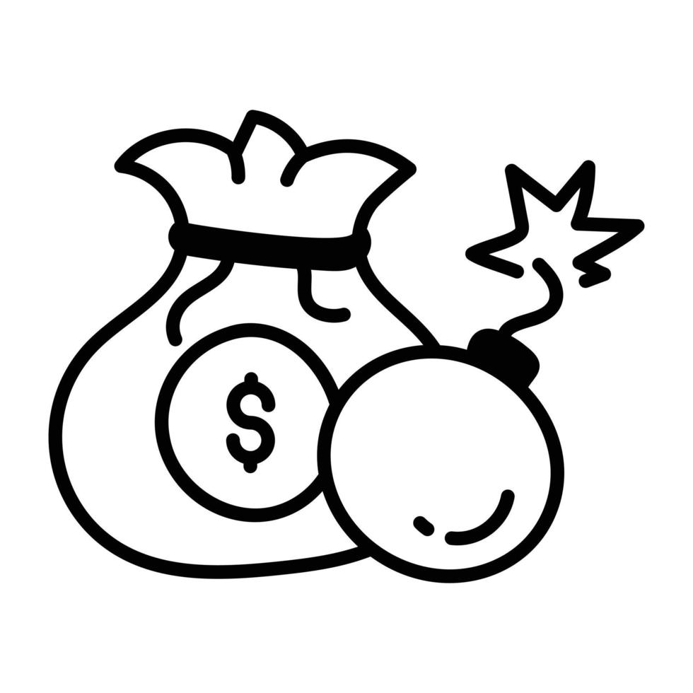 Trendy Financial Risk vector