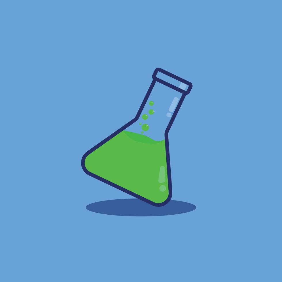 chemistry glassware tube test vector cartoon icon