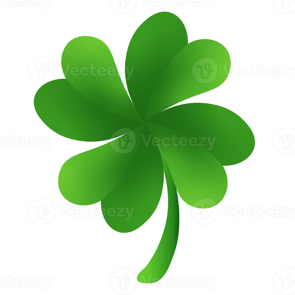 Four leaf clover isolated on Transparent background. St. Patrick's Day.  Cute green icon. PNG 21079547 PNG