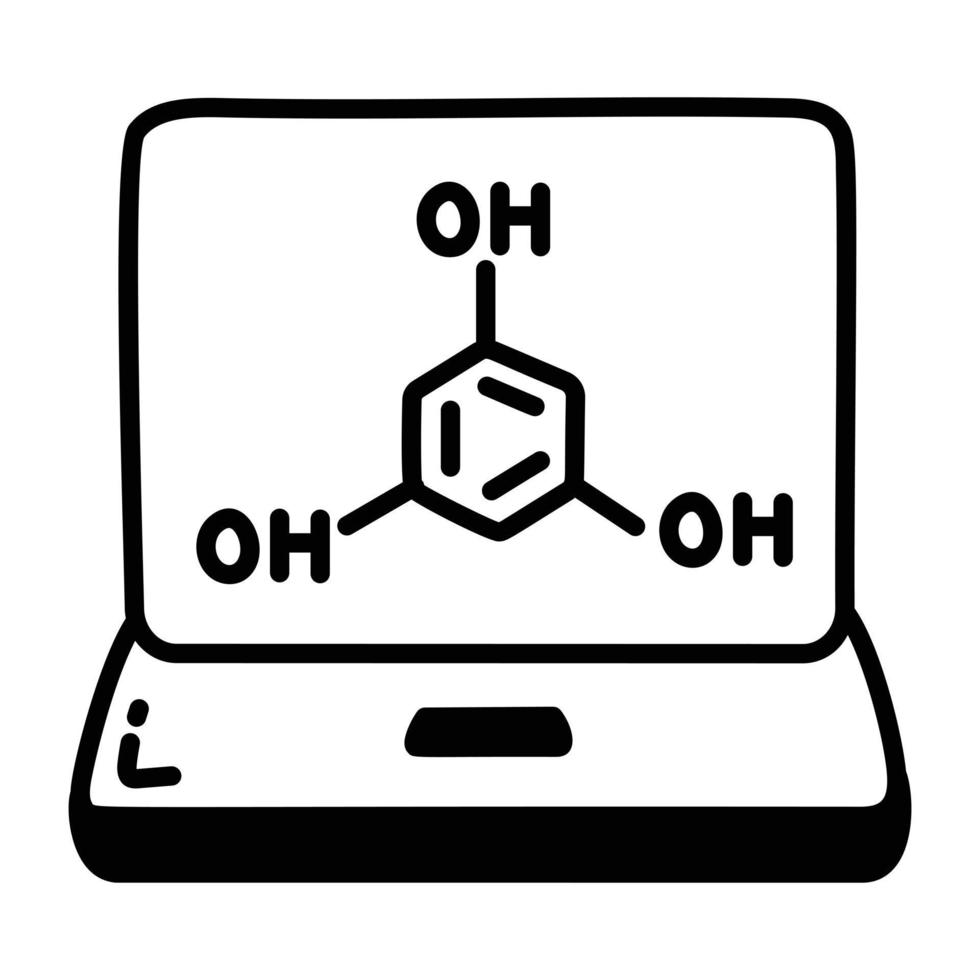 Trendy Online Chemistry vector