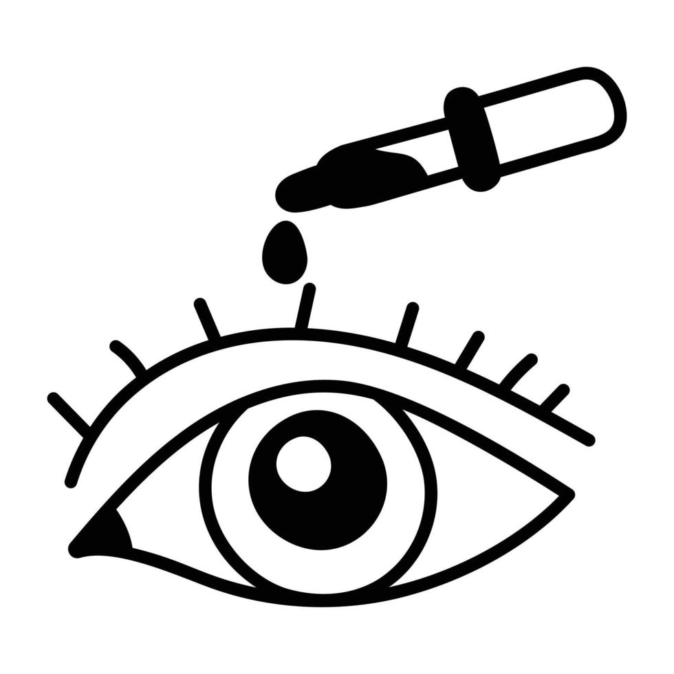 Trendy Eye Drops vector