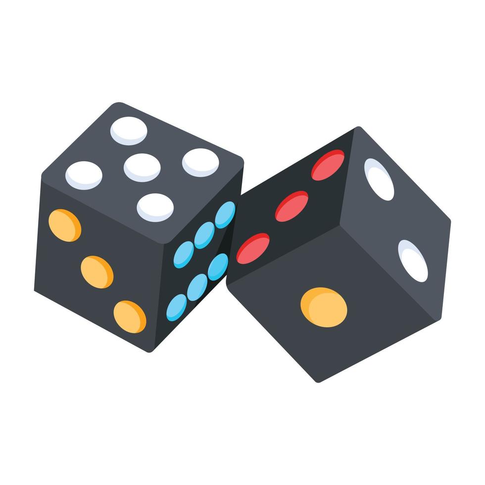 Trendy Dice Pair vector