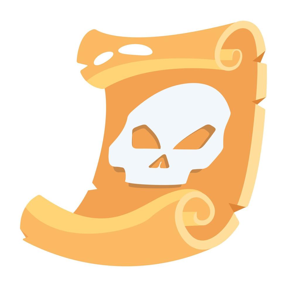 Trendy Pirate Scroll vector