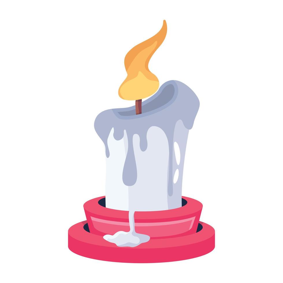 Trendy Burning Candle vector