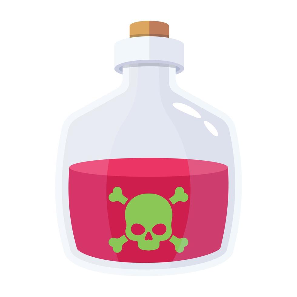 Trendy Poison Bottle vector