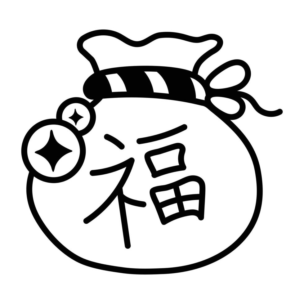 Trendy Lucky Bag vector