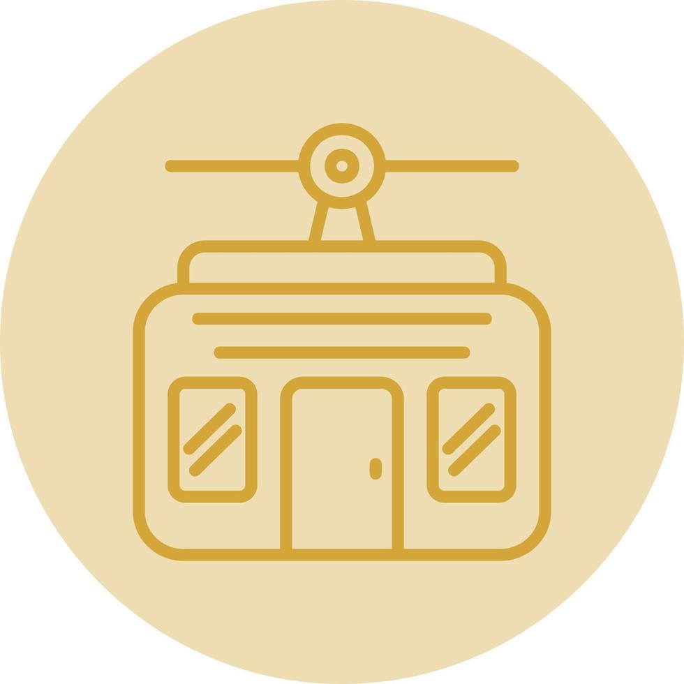 Cable Car Vector Icon Design