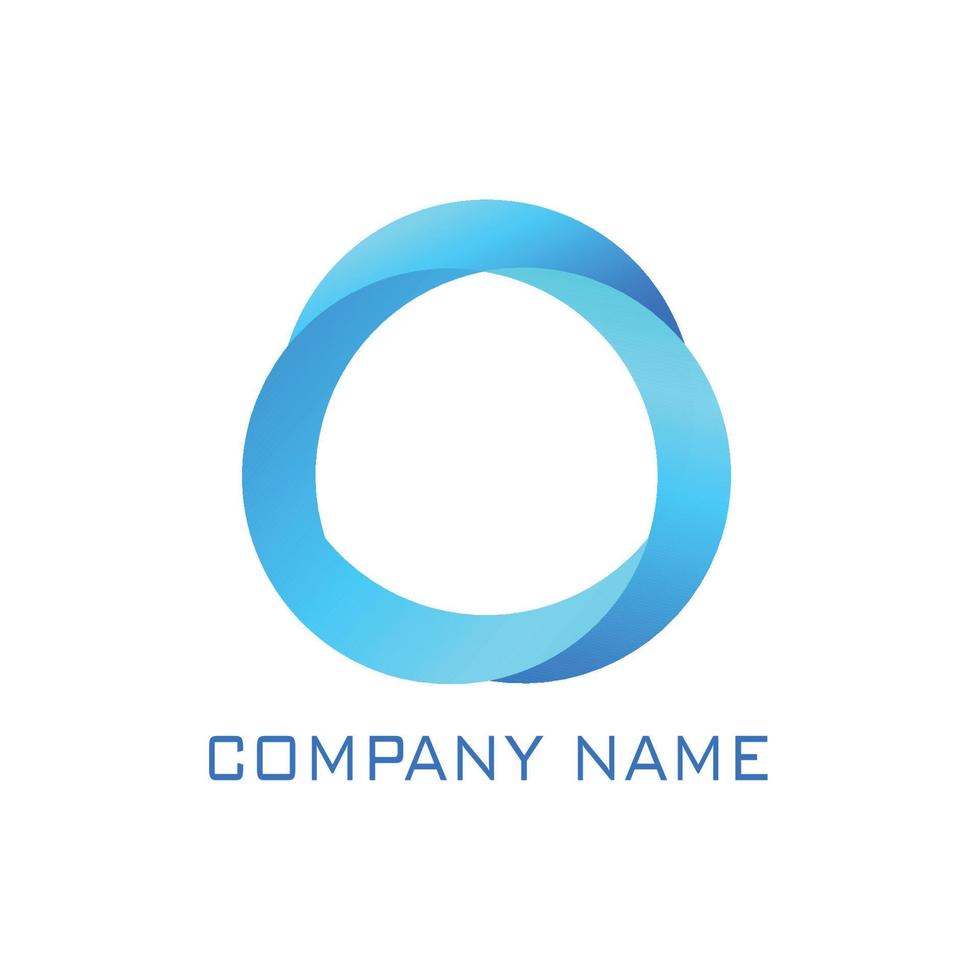 circle logo vector with blue gradient color