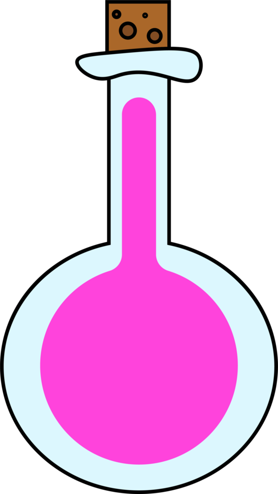 potion bottle design illustration isolated on transparent background
