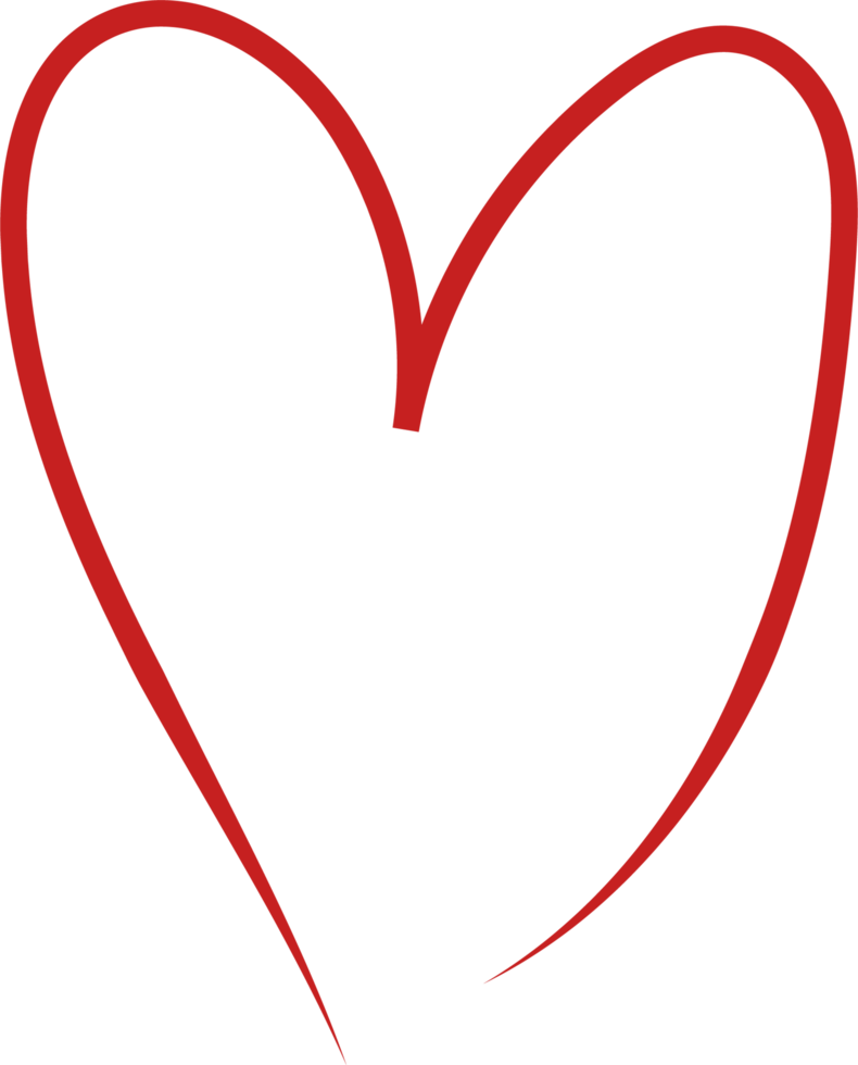 heart design illustration isolated on transparent background png