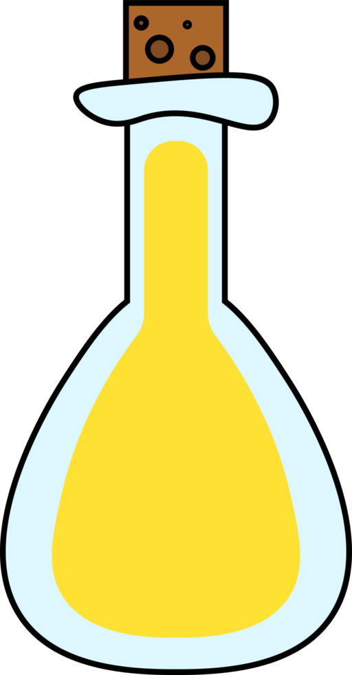 potion bottle design illustration isolated on transparent background png