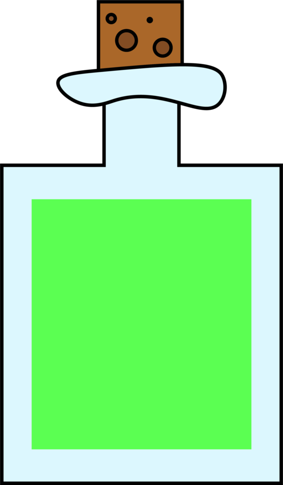 potion bottle design illustration isolated on transparent background png
