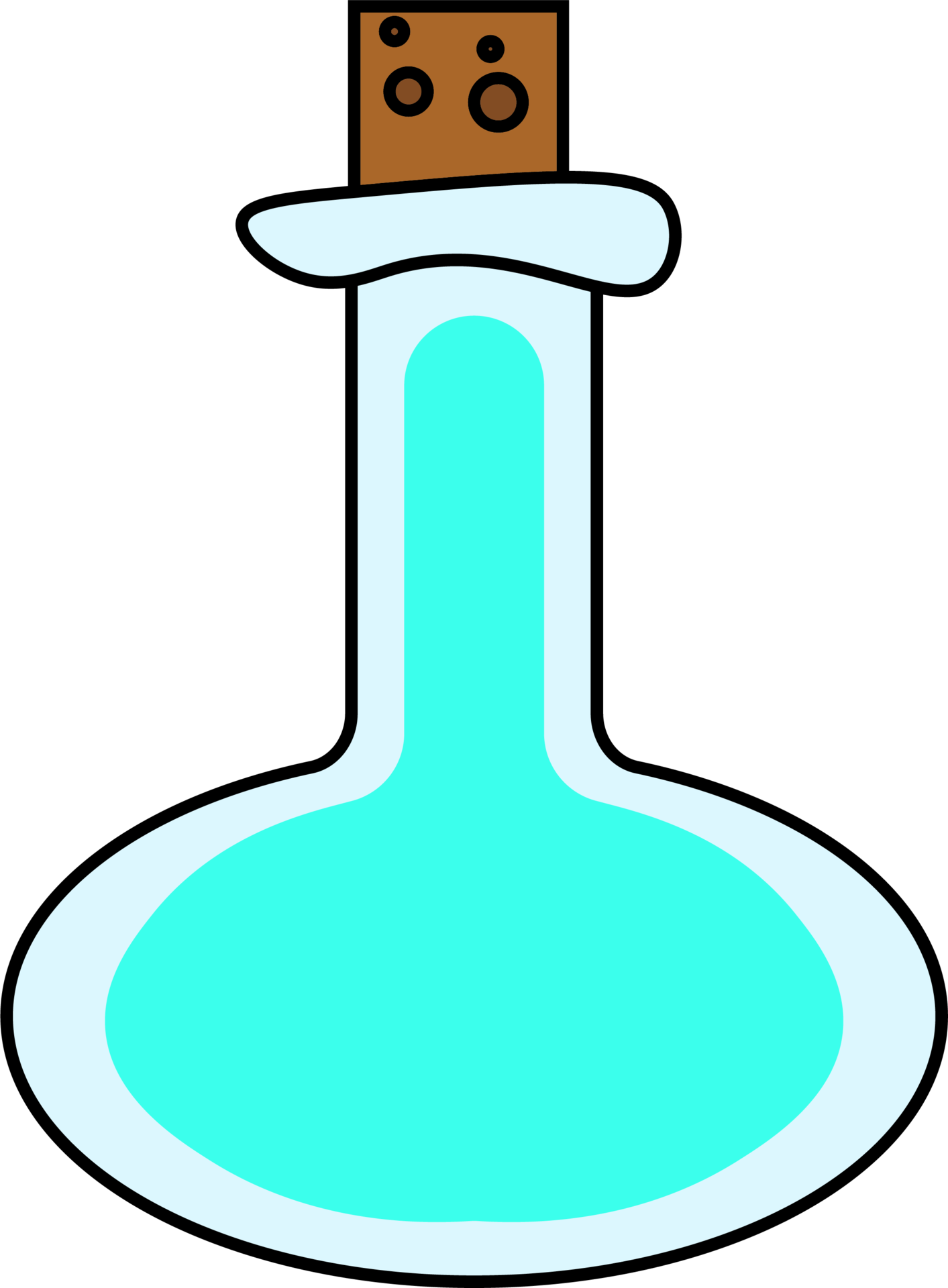 potion bottle design illustration isolated on transparent background