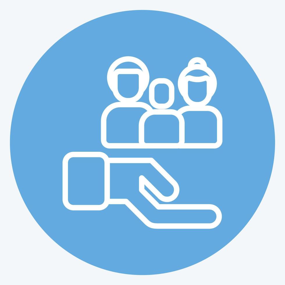 Icon Family Care. related to Family symbol. glyph style. simple design editable. simple illustration vector