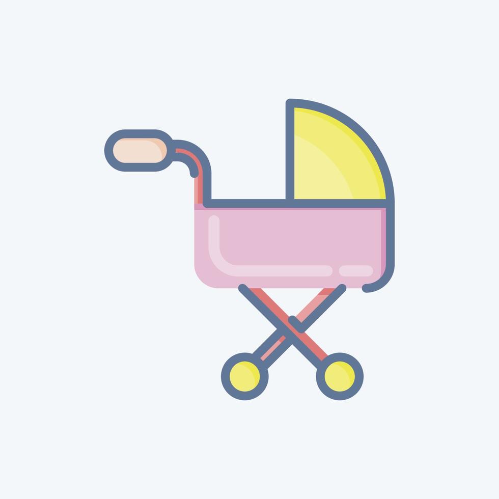 Icon Baby Carriage. related to Family symbol. simple design editable. simple illustration vector