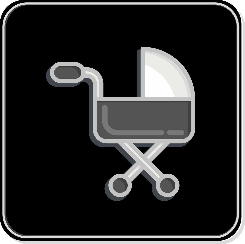Icon Baby Carriage. related to Family symbol. simple design editable. simple illustration vector