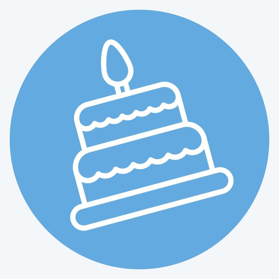 Icon Cake. related to Family symbol. Line Style. simple design editable. simple illustration vector