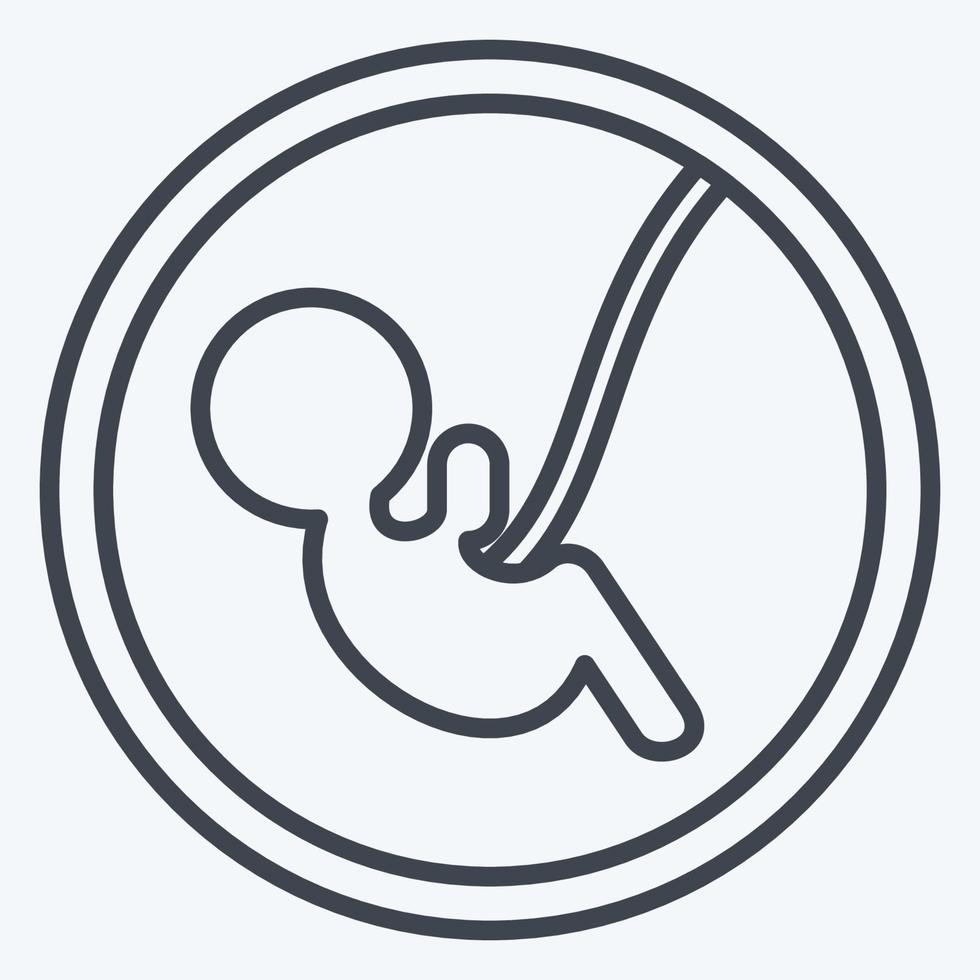 Icon Baby. related to Family symbol. Line Style. simple design editable. simple illustration vector