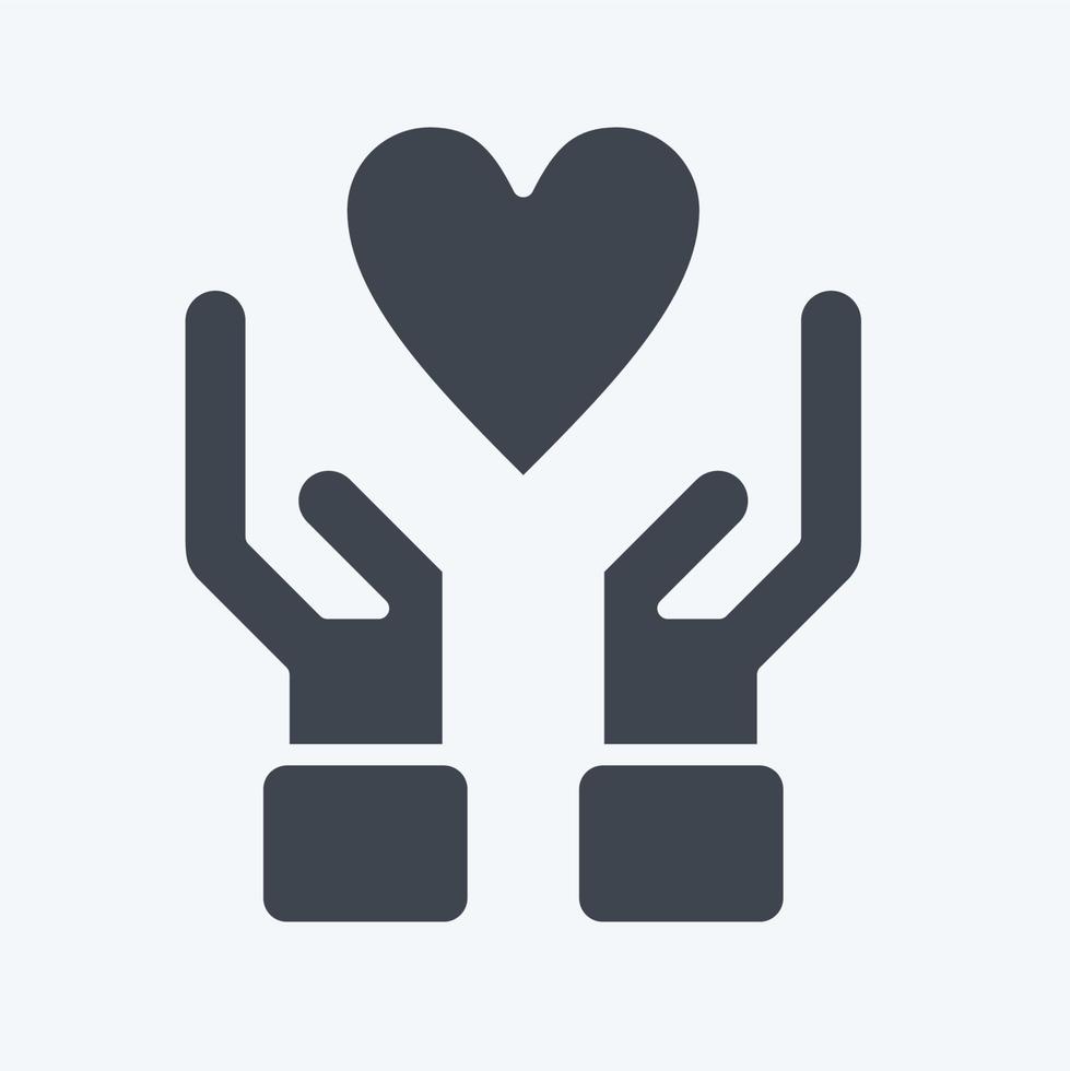 Icon Care. related to Family symbol. glyph style. simple design editable. simple illustration vector