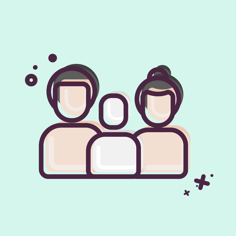 Icon Family. related to Family symbol. simple design editable. simple illustration vector