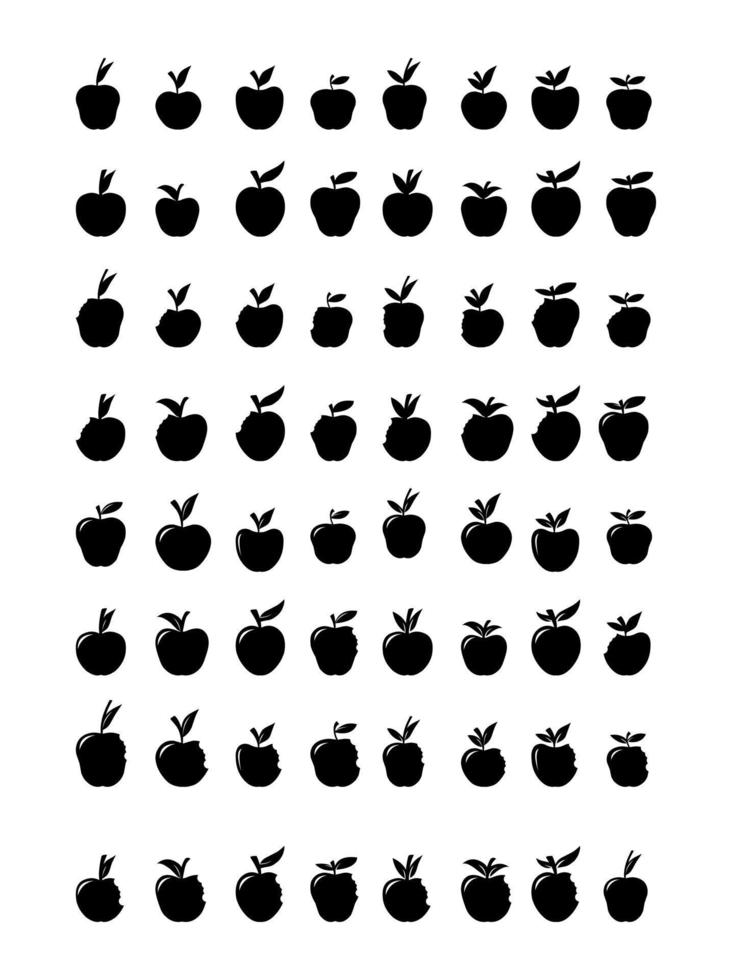 Apple Silhouette Vector Illustration