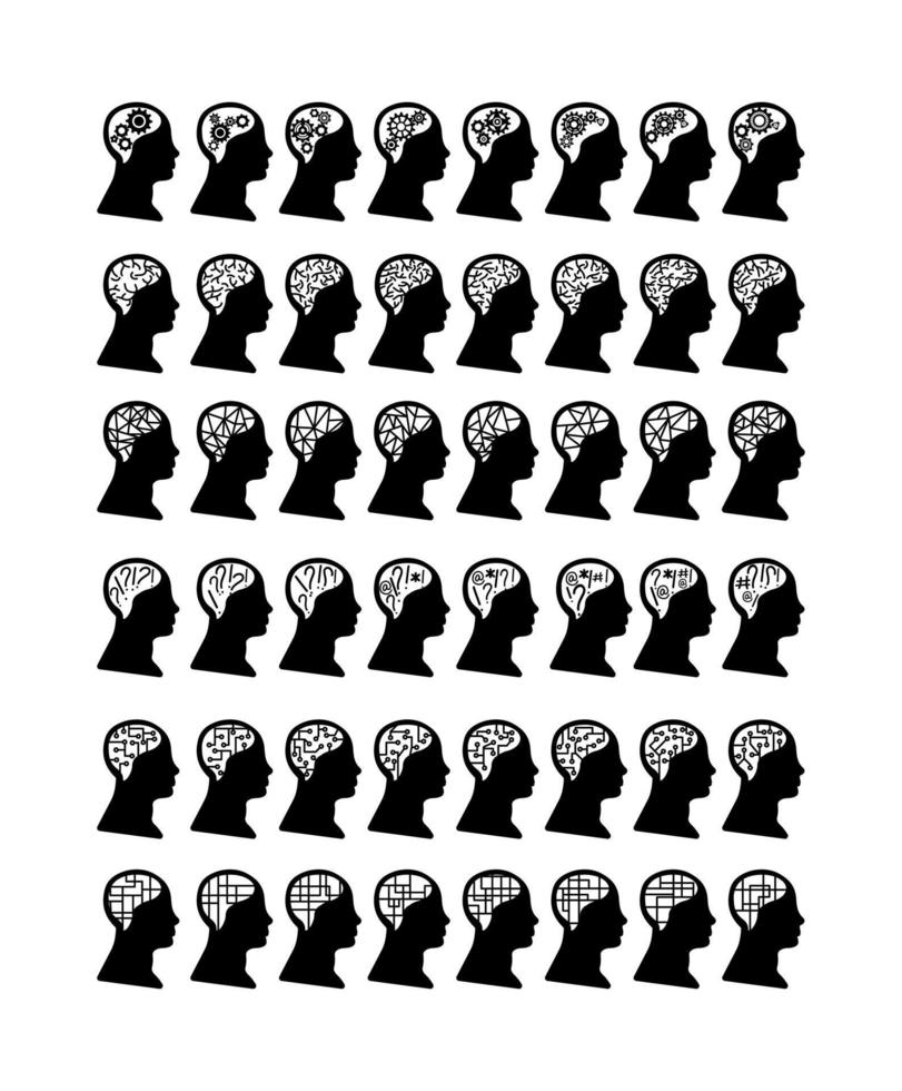 Thinking Icon Vector Set