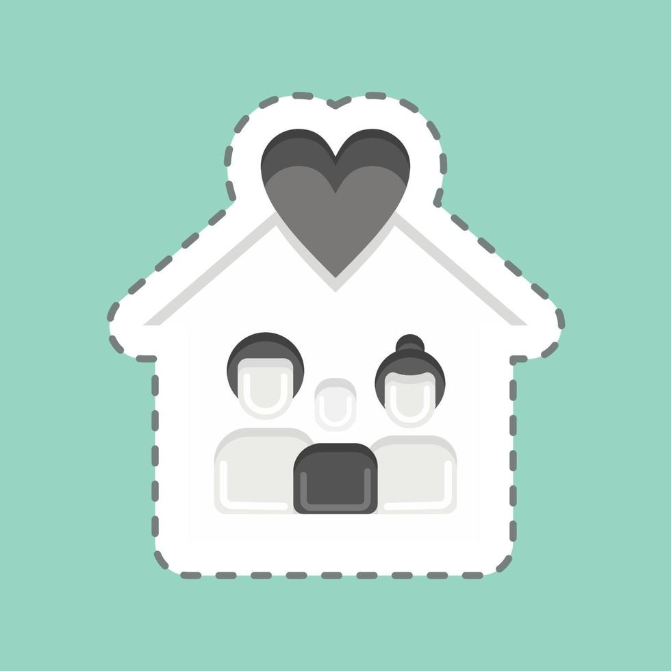 Icon Love Familys. related to Family symbol. simple design editable. simple illustration vector